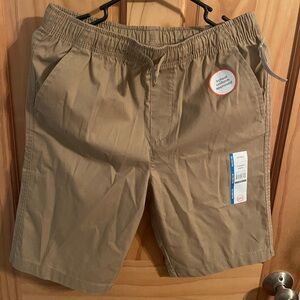 New With Tags, Boys Wonder Nation Beige Colored Shorts Size XXL (18) Comfort Wai